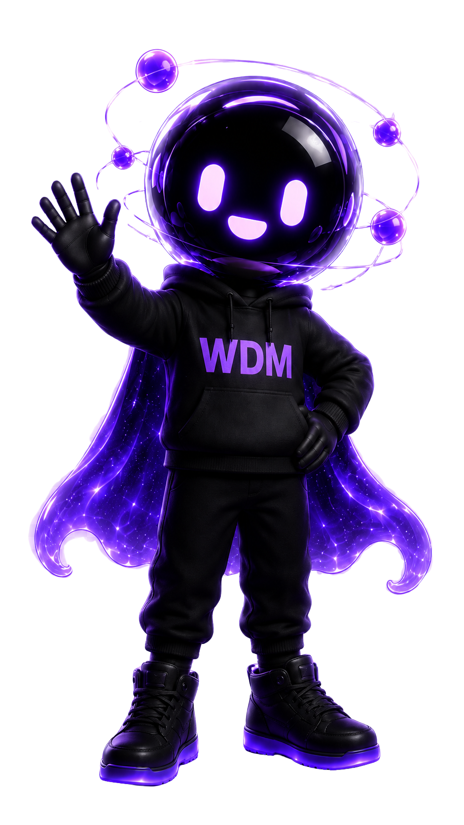 WDM mascot waving